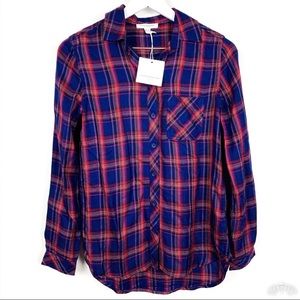 beachlunchlounge So Soft! Hi Lo Flannel Button Up